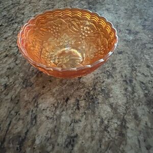 Vintage Orange Glass Bowl